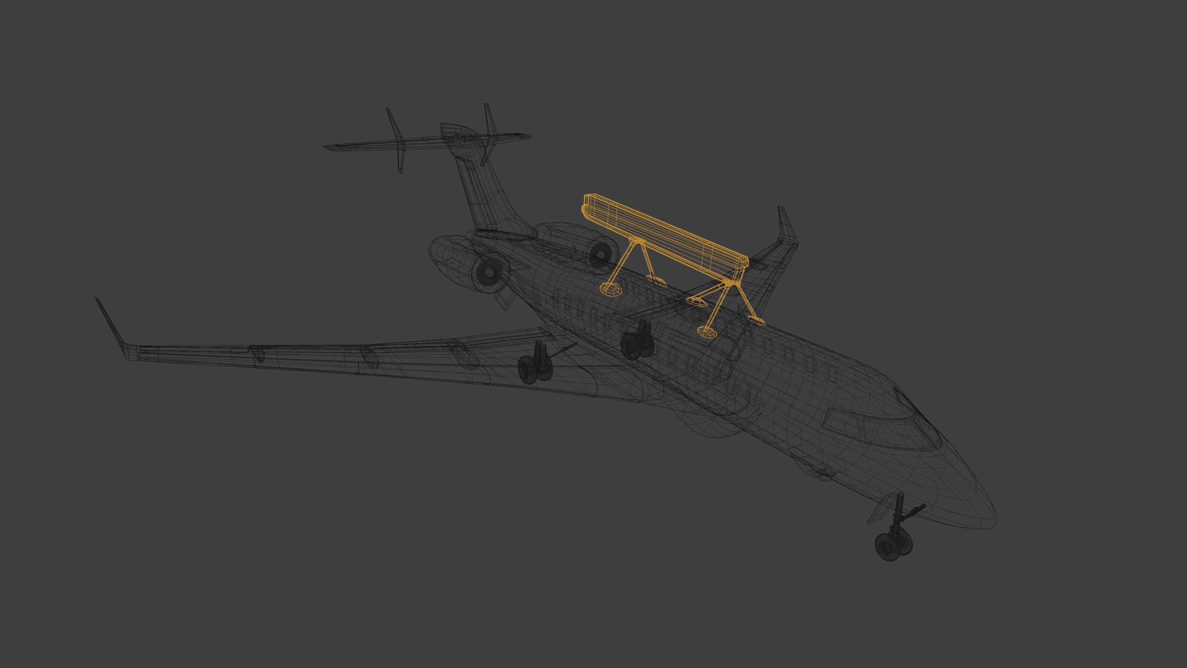 Saab GLOBALEYE - Airborne Early Warning and Control Aircraft - 3D model_14