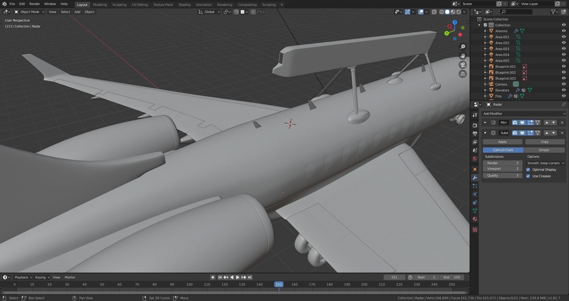 Saab GLOBALEYE - Airborne Early Warning and Control Aircraft - 3D model_31