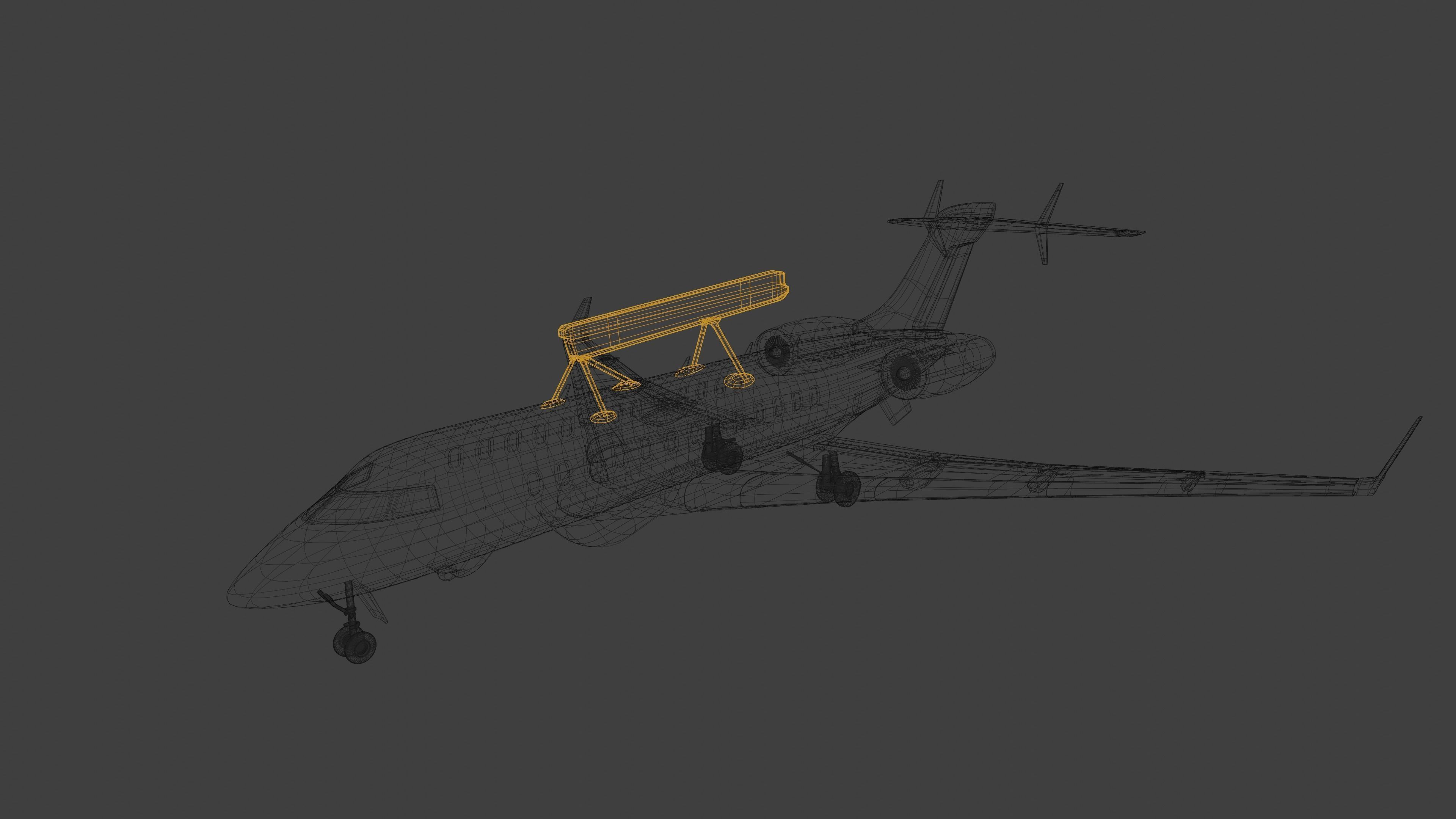 Saab GLOBALEYE - Airborne Early Warning and Control Aircraft - 3D model_15