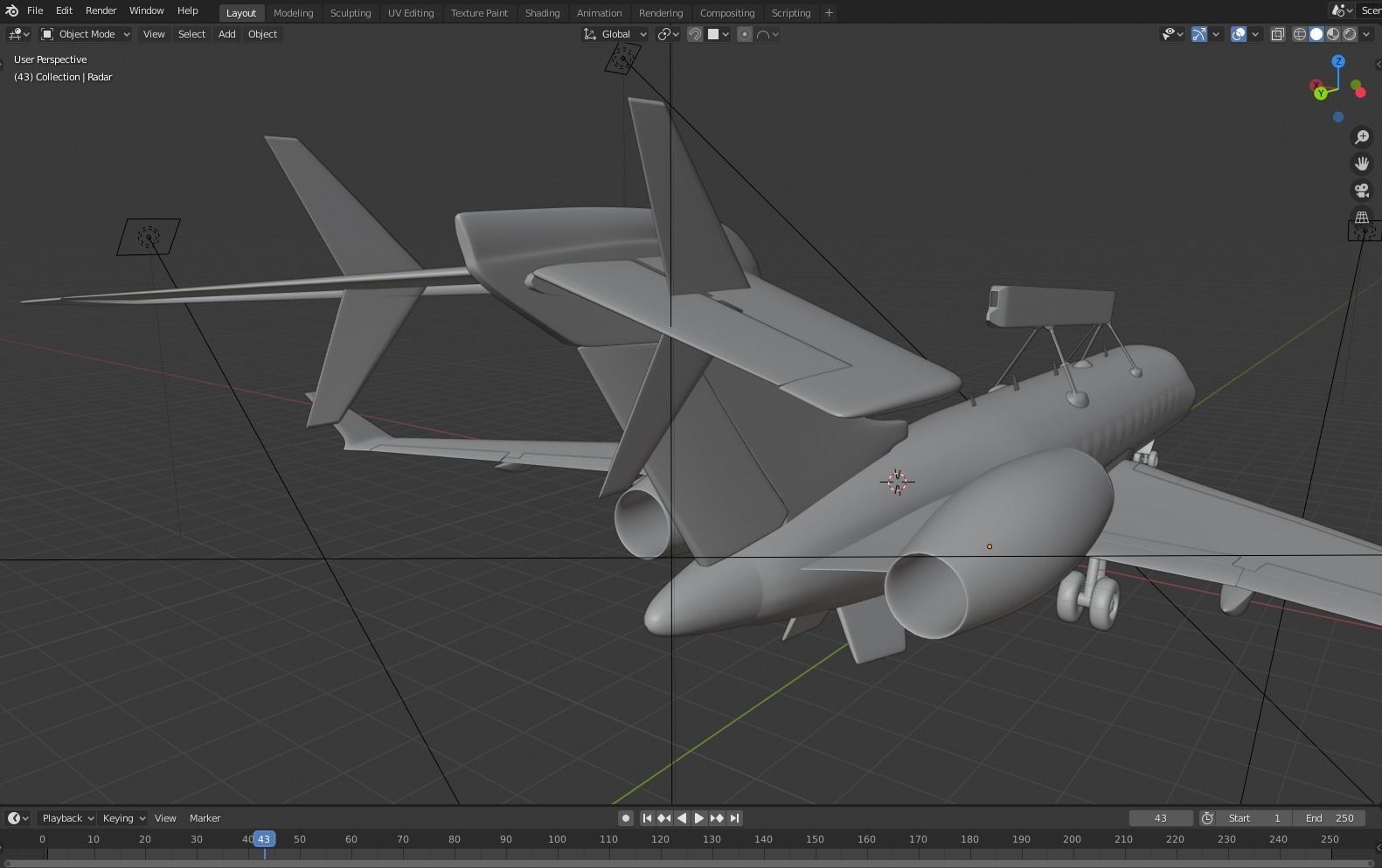 Saab GLOBALEYE - Airborne Early Warning and Control Aircraft - 3D model_41