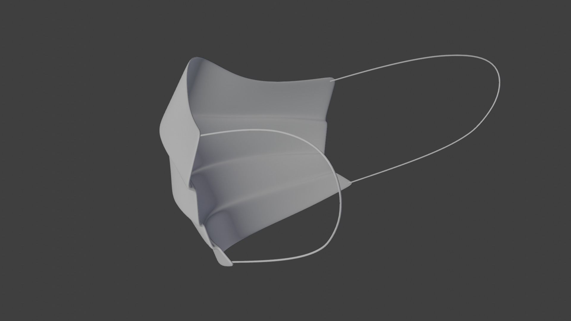 Medical mask  Low-poly 3D model_5