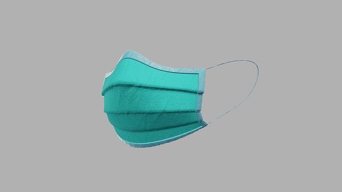 Medical mask  Low-poly 3D model