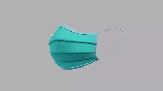 Medical mask  Low-poly 3D model