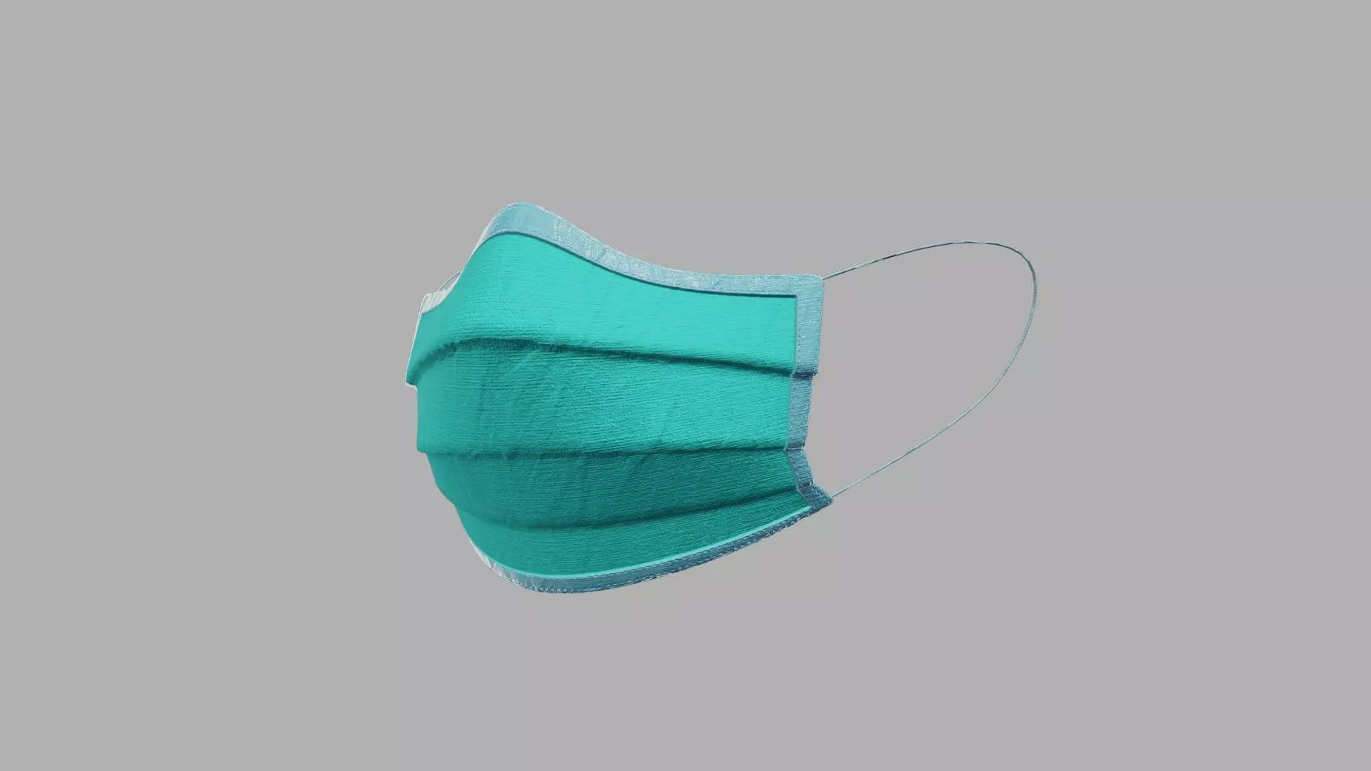 Medical mask  Low-poly 3D model_0
