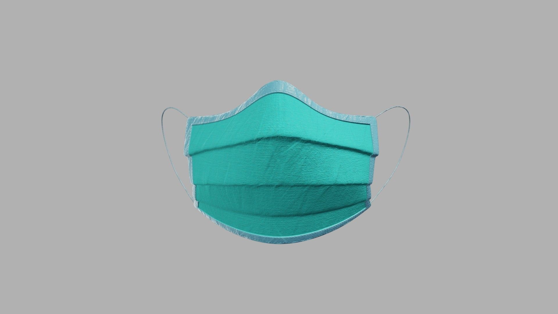 Medical mask  Low-poly 3D model_6