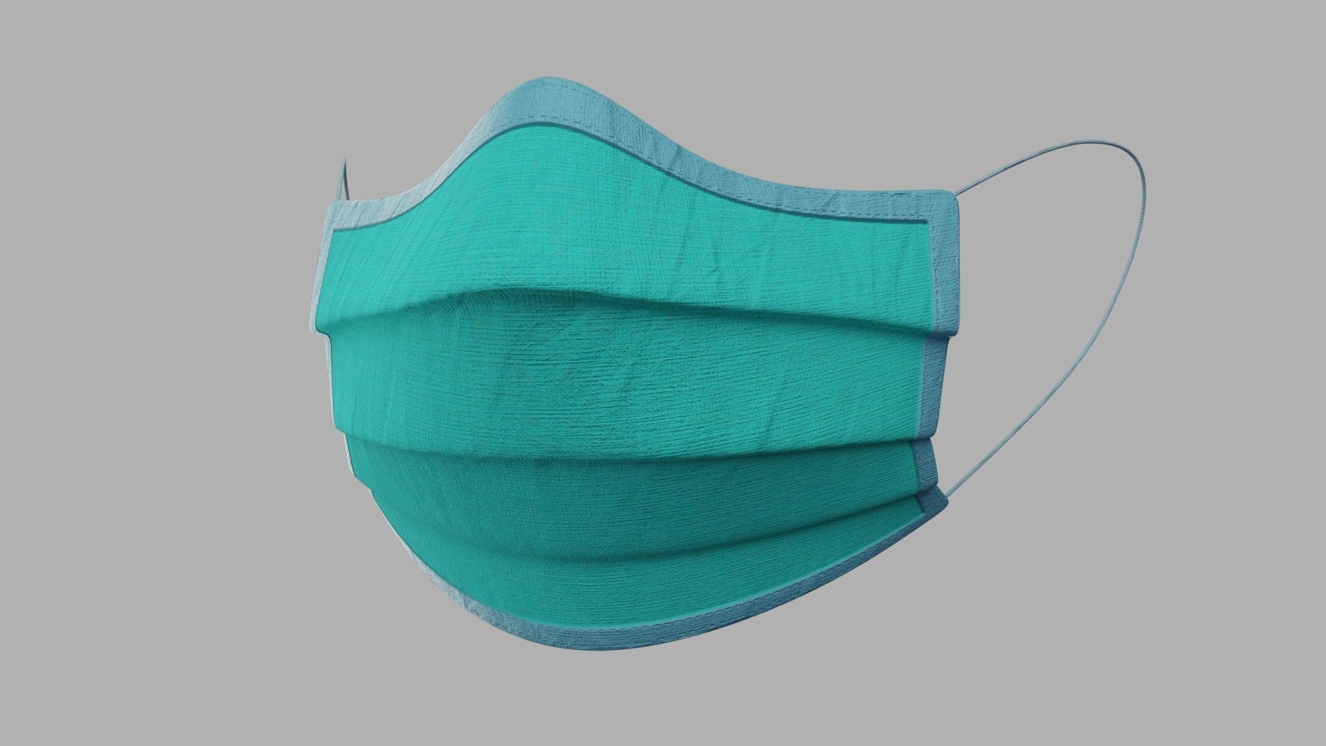 Medical mask  Low-poly 3D model_2