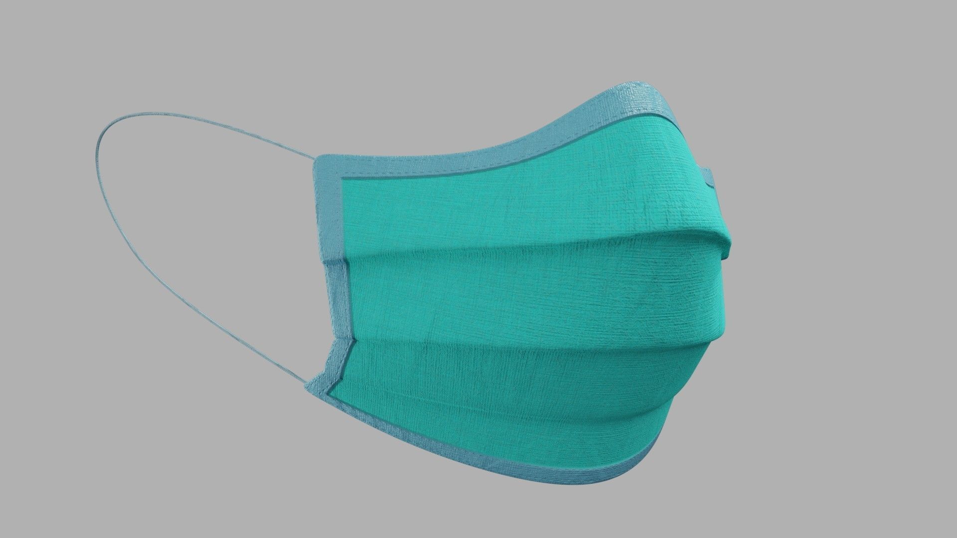 Medical mask  Low-poly 3D model_1