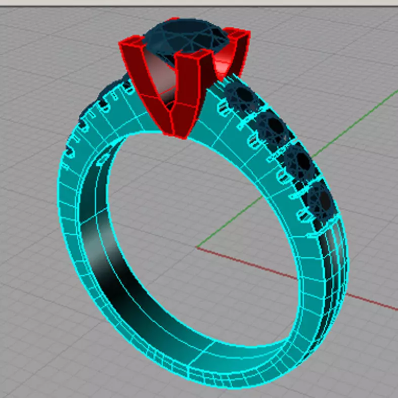 Solitaire  Round diamond Anello solitario Sl42 3D print model_0