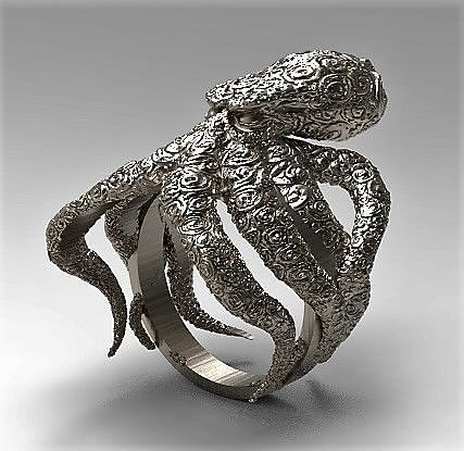 Kraken Ring 3D print model