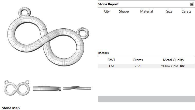 Infinity symbol 10 model  for pendant bracelet or 3D print model 3D print model_31