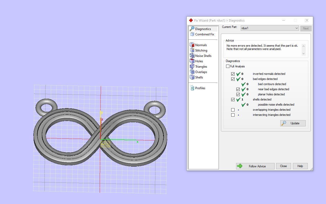 Infinity symbol 10 model  for pendant bracelet or 3D print model 3D print model_22