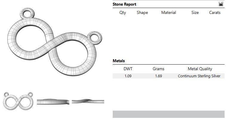 Infinity symbol 10 model  for pendant bracelet or 3D print model 3D print model_32