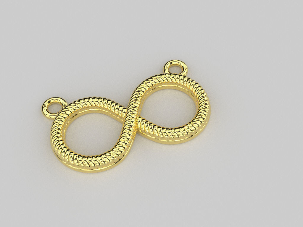 Infinity symbol 10 model  for pendant bracelet or 3D print model 3D print model_3
