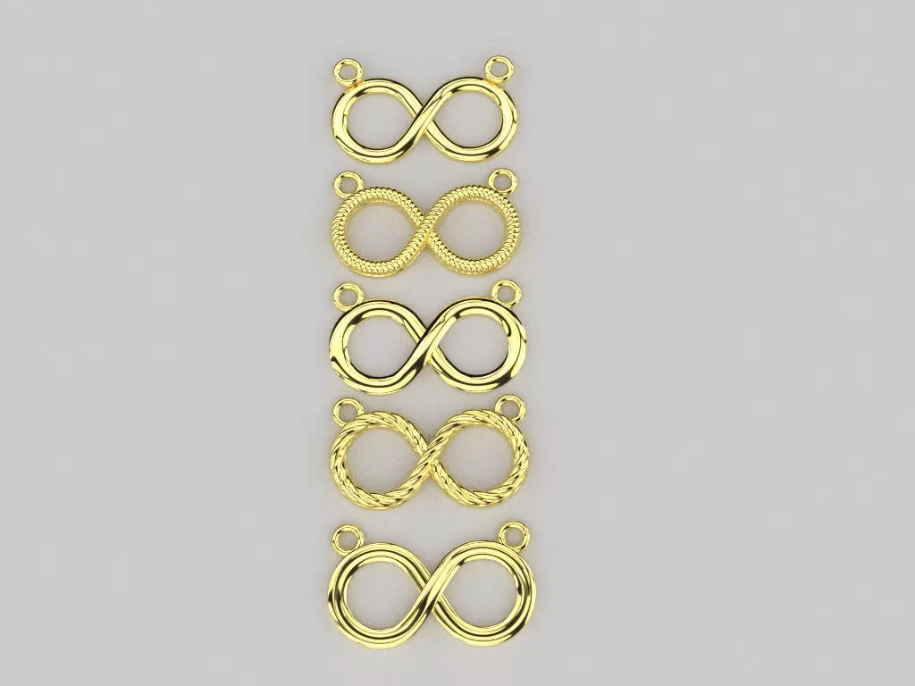 Infinity symbol 10 model  for pendant bracelet or 3D print model 3D print model_0