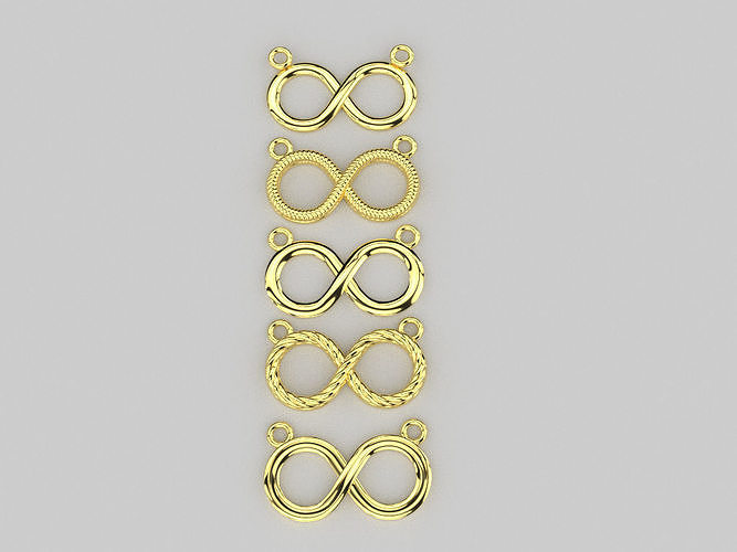 Infinity symbol 10 model  for pendant bracelet or 3D print model 3D print model