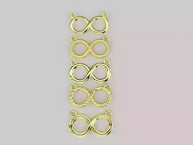 Infinity symbol 10 model  for pendant bracelet or 3D print model