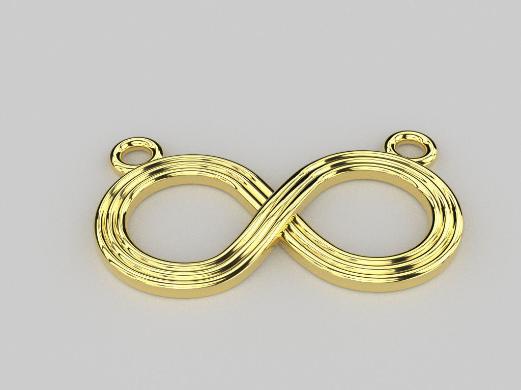 Infinity symbol 10 model  for pendant bracelet or 3D print model 3D print model_1