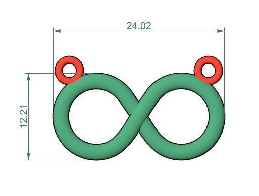 Infinity symbol 10 model  for pendant bracelet or 3D print model 3D print model_30