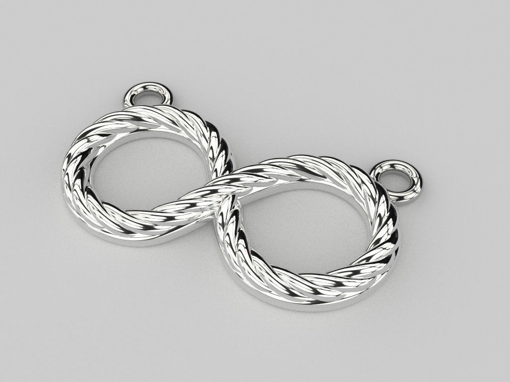Infinity symbol 10 model  for pendant bracelet or 3D print model 3D print model_4