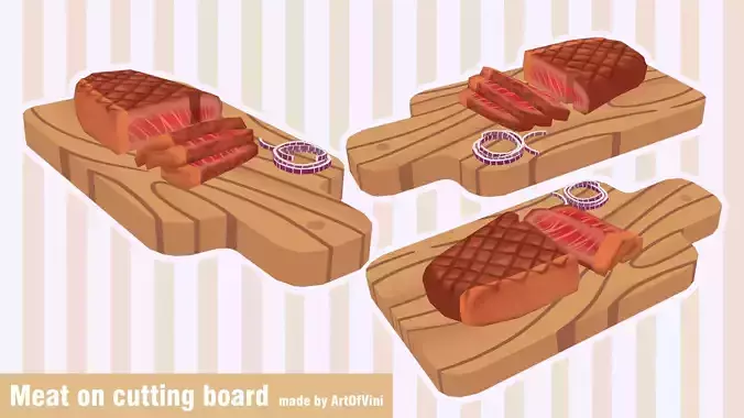 Meat on Cutting Board