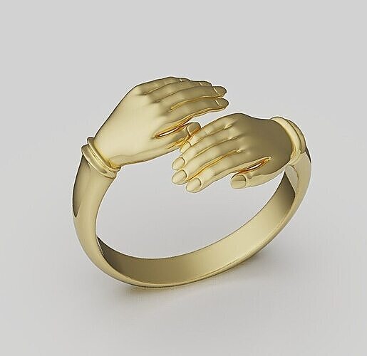Hands ring 3D print model