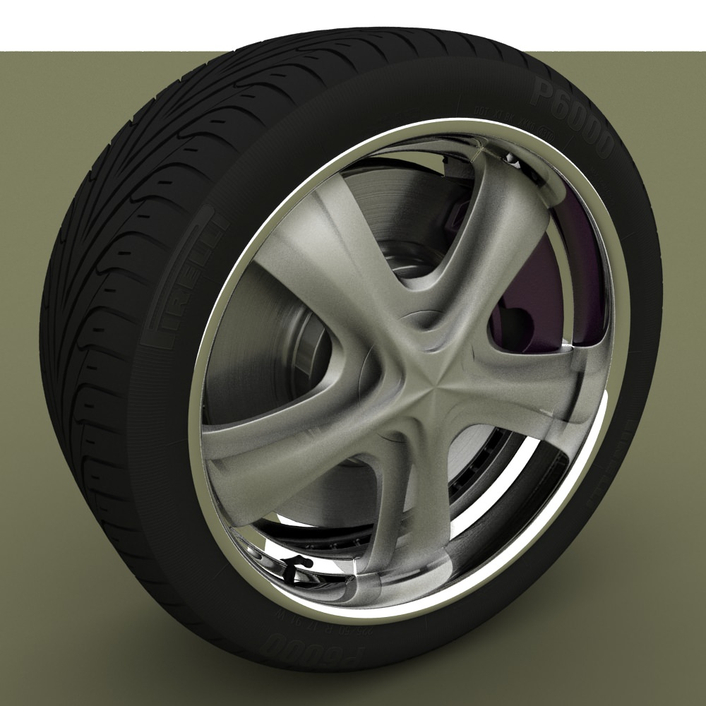 Car rotating rim Free low-poly 3D model_2