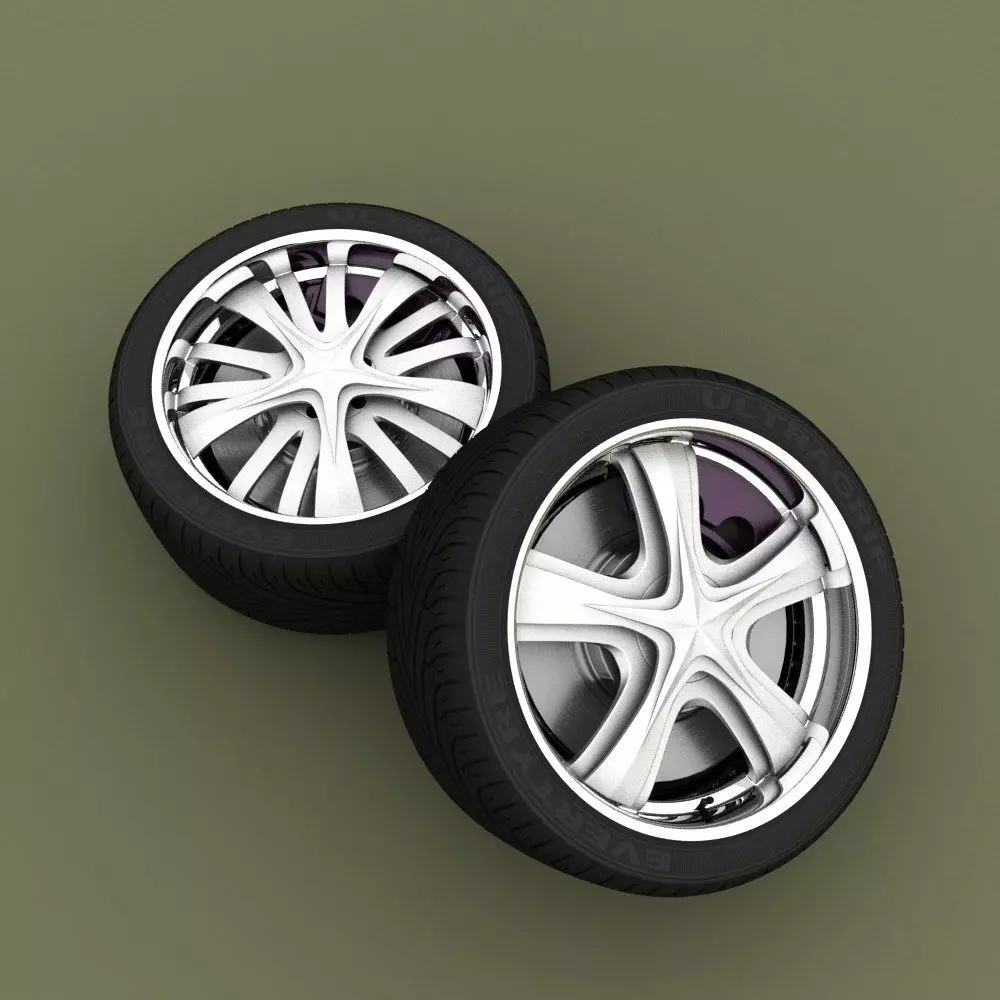 Car rotating rim Free low-poly 3D model_0