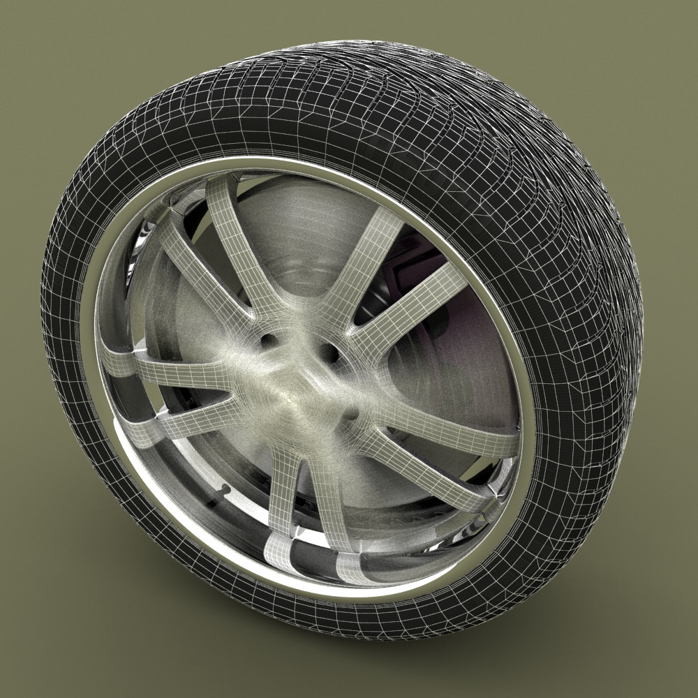 Car rotating rim Free low-poly 3D model_1