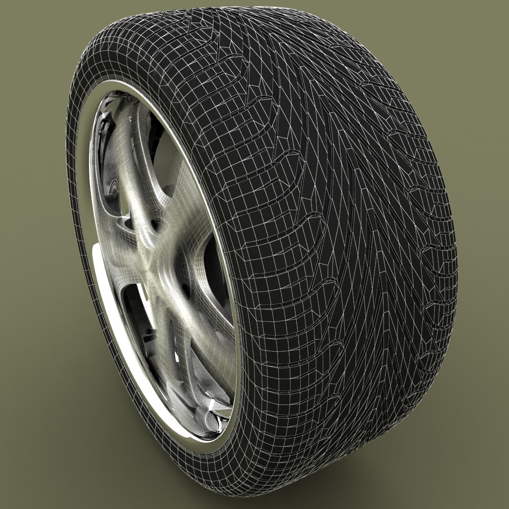 Car rotating rim Free low-poly 3D model_3