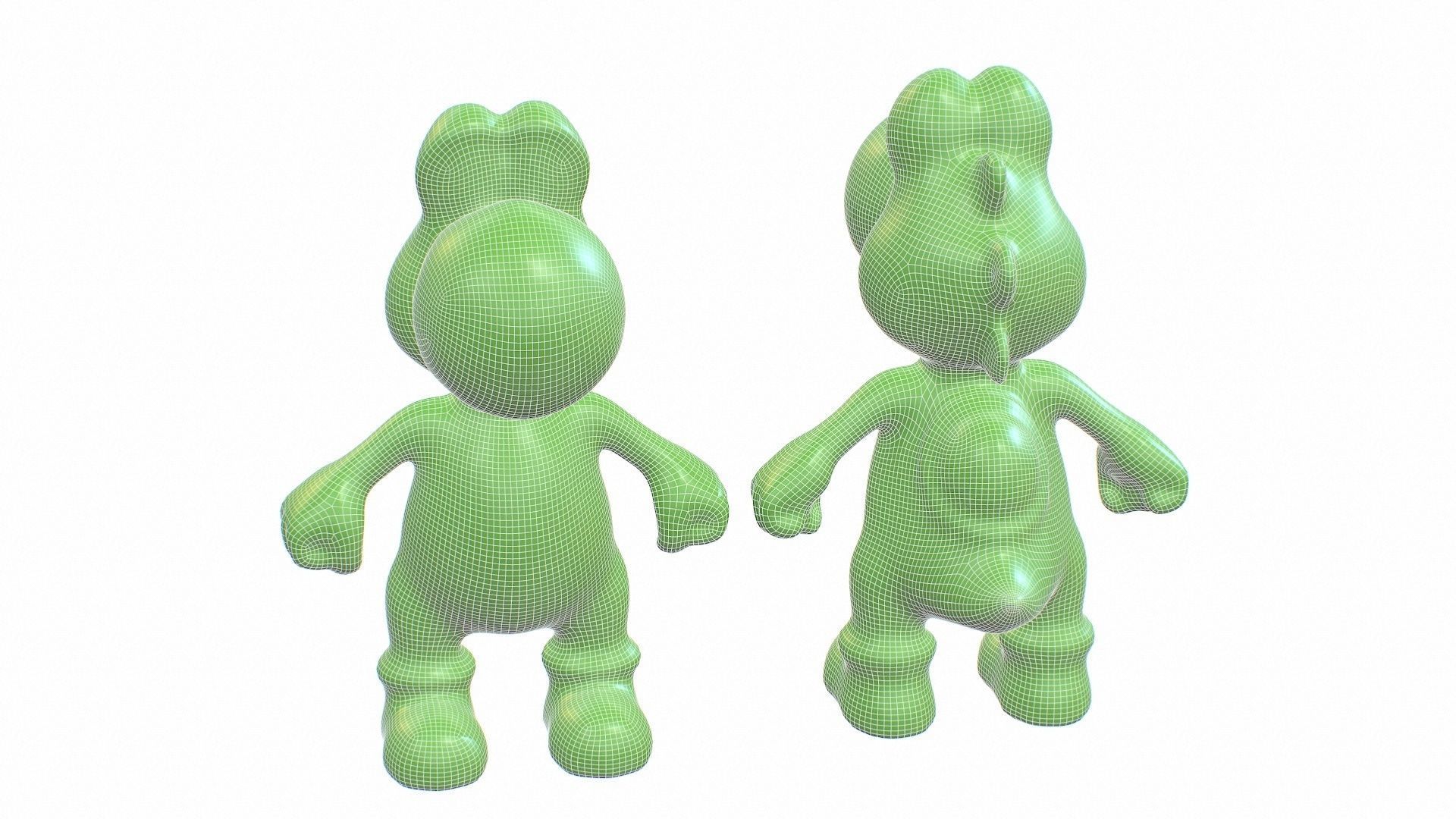 Yoshi 3D print two toy figures 3D print model_2