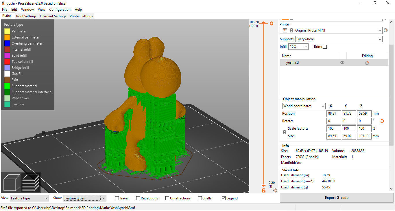 Yoshi 3D print two toy figures 3D print model_5
