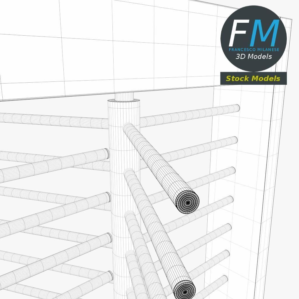 Revolving gate 3D model_8