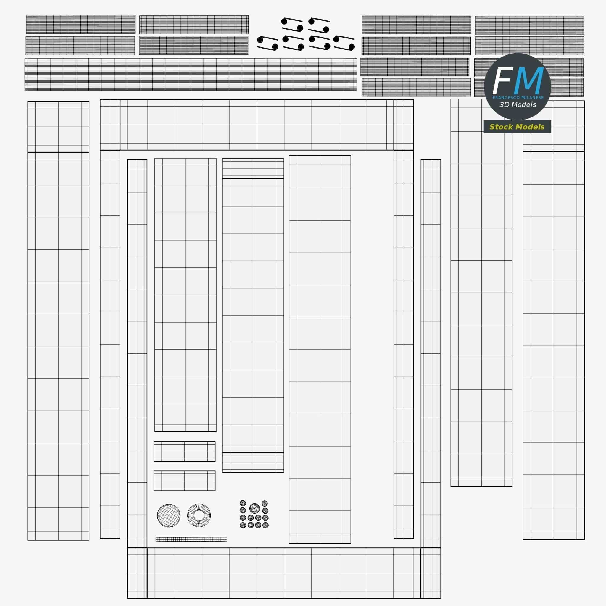 Revolving gate 3D model_11