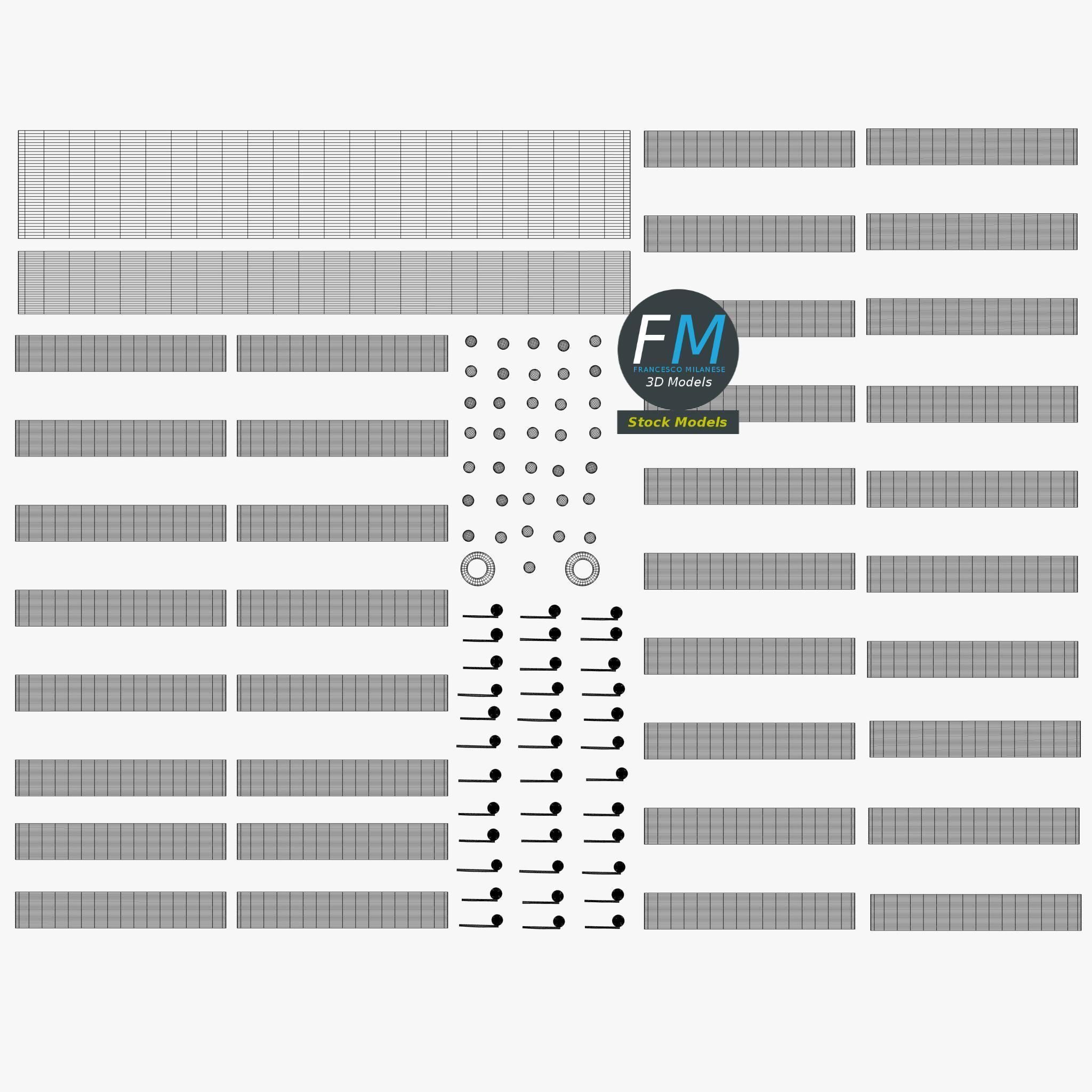 Double revolving gate 3D model_13