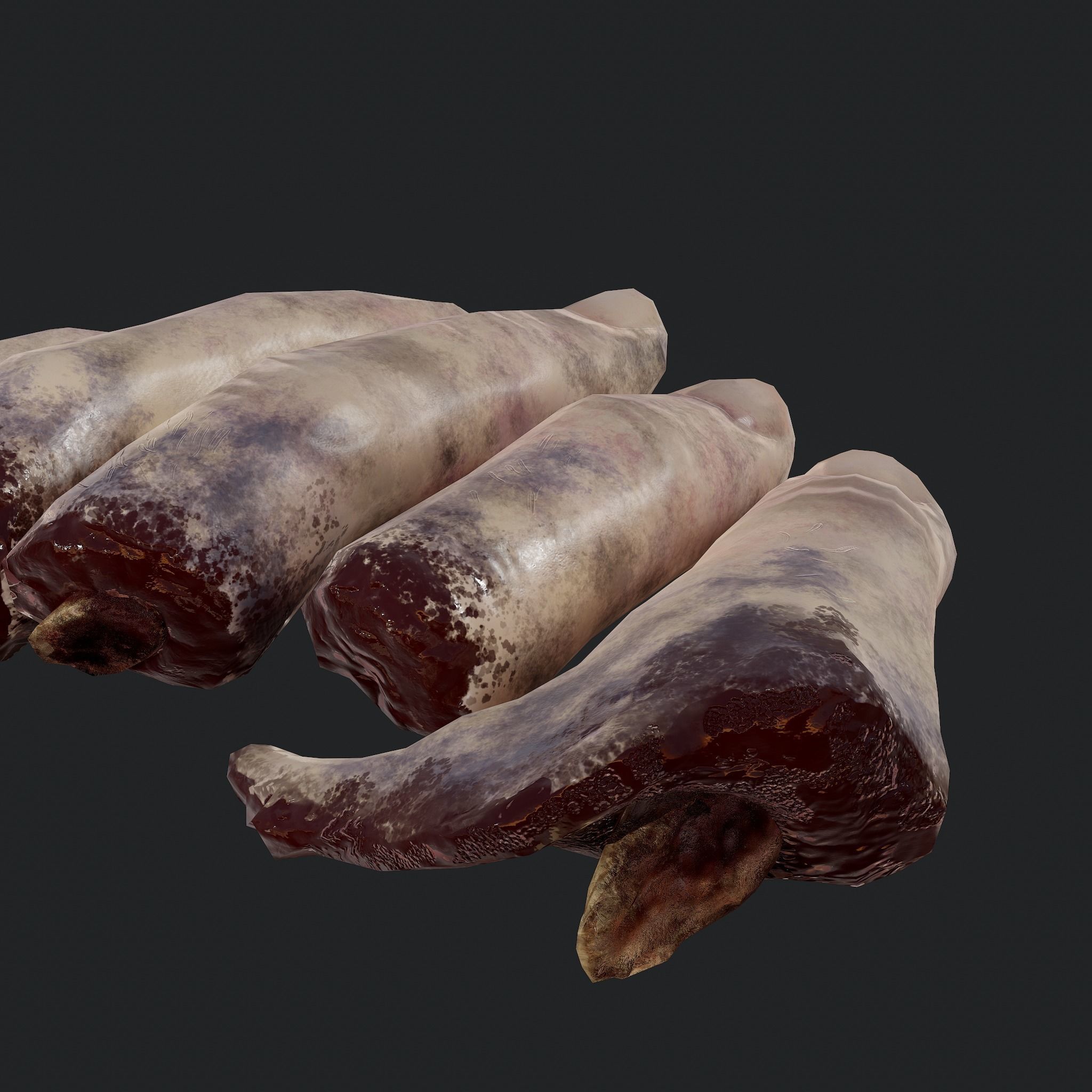 Severed Leg and Severed Fingers Pack 3D Model Collection_43