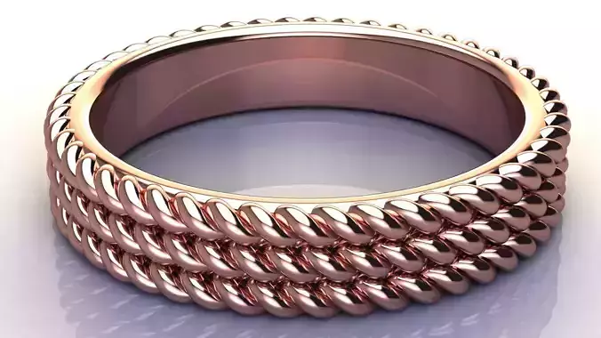 Cable Wedding Ring size 17 mm