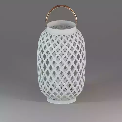 Criss-Crossed metalic lantern
