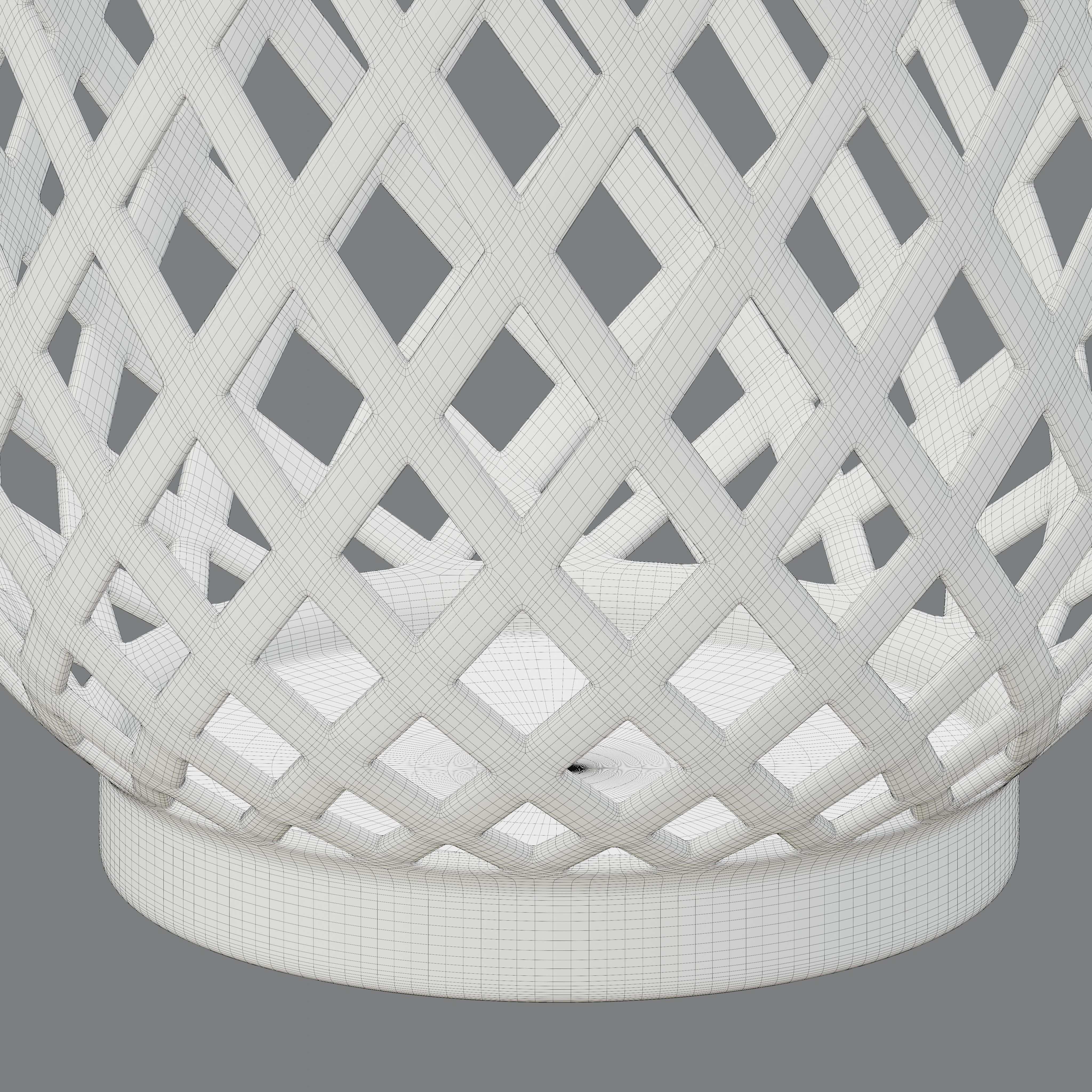 Criss-Crossed metalic lantern 3D model_7