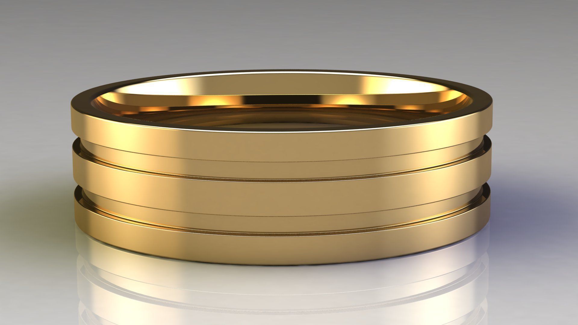 Two-Row Wedding Band 3D print model_3