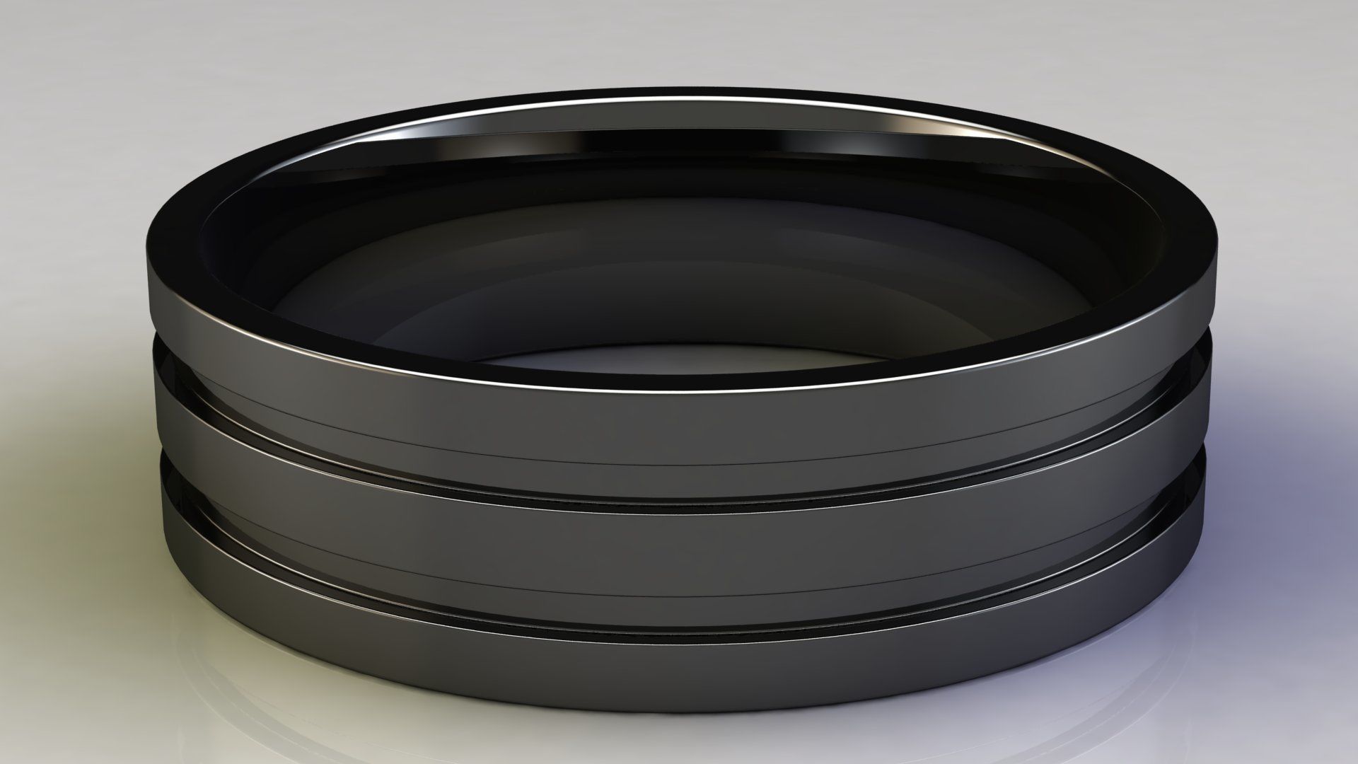 Two-Row Wedding Band 3D print model_8