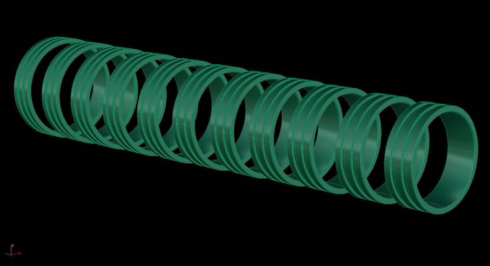 Two-Row Wedding Band 3D print model_15