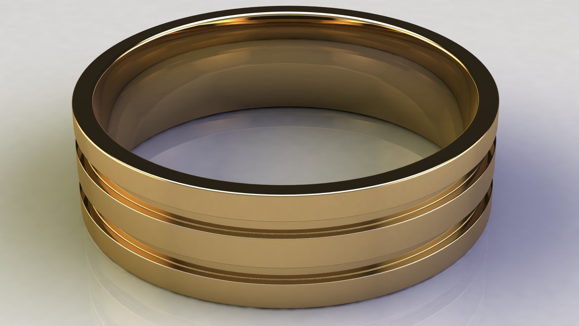 Two-Row Wedding Band 3D print model_1