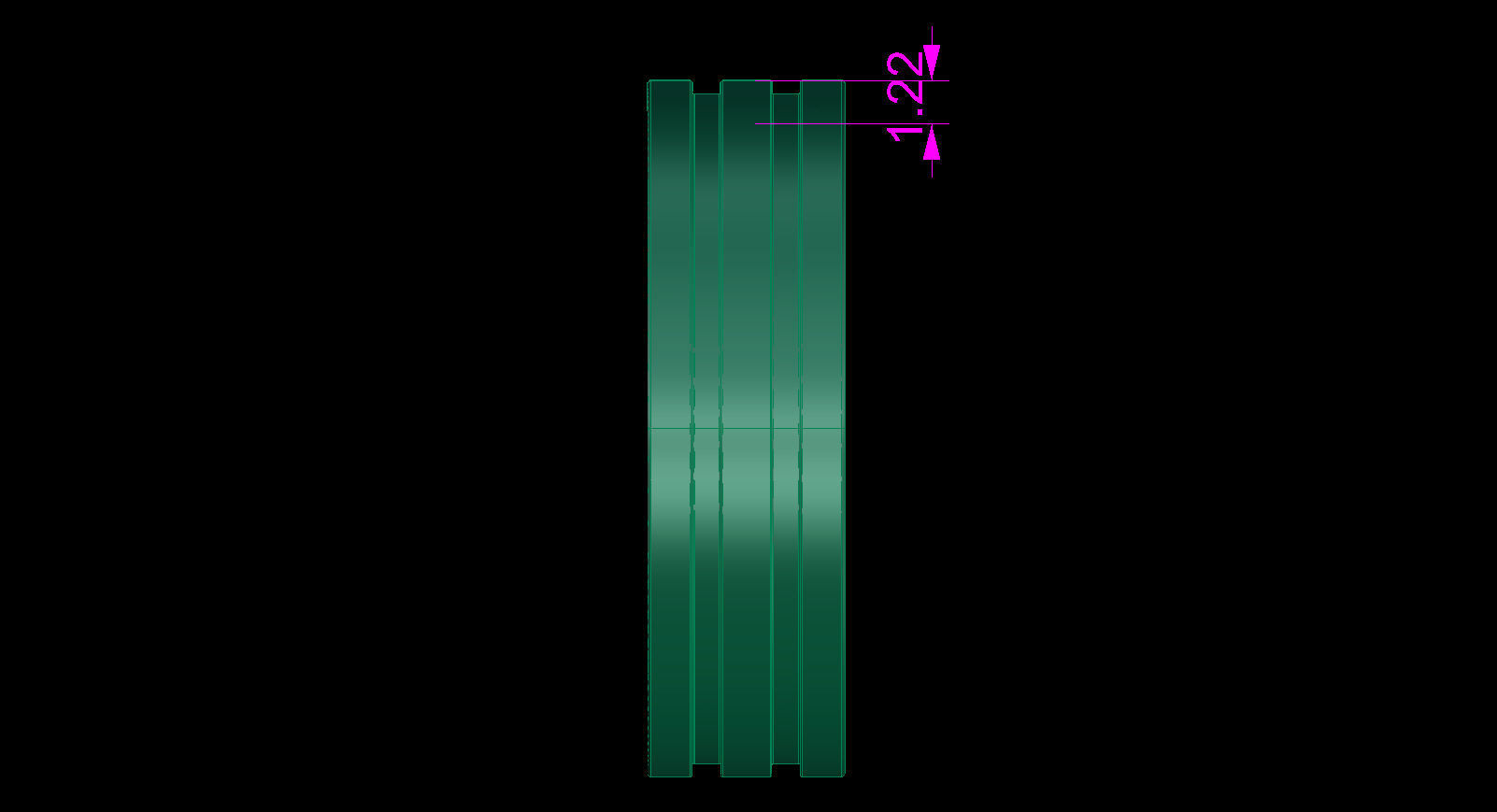 Two-Row Wedding Band 3D print model_18