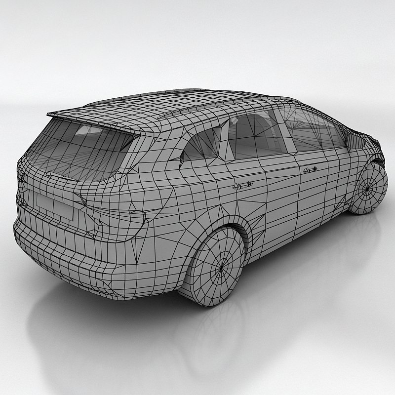 Kia Ceed SW Low-poly 3D model_4