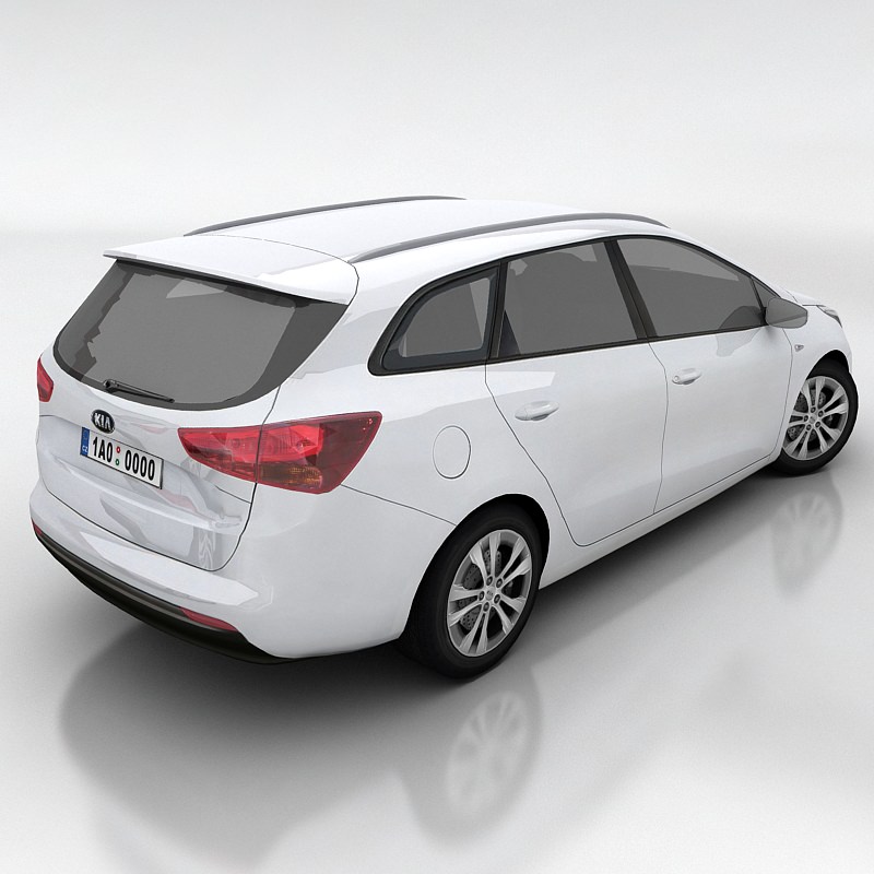 Kia Ceed SW Low-poly 3D model_1