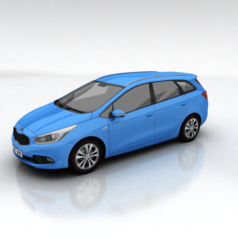Kia Ceed SW Low-poly 3D model_7