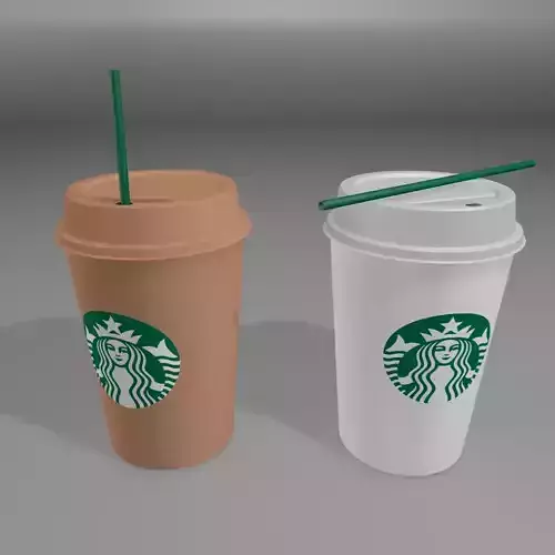 Starbucks Coffee Cup 3D Model Low-poly 3D model