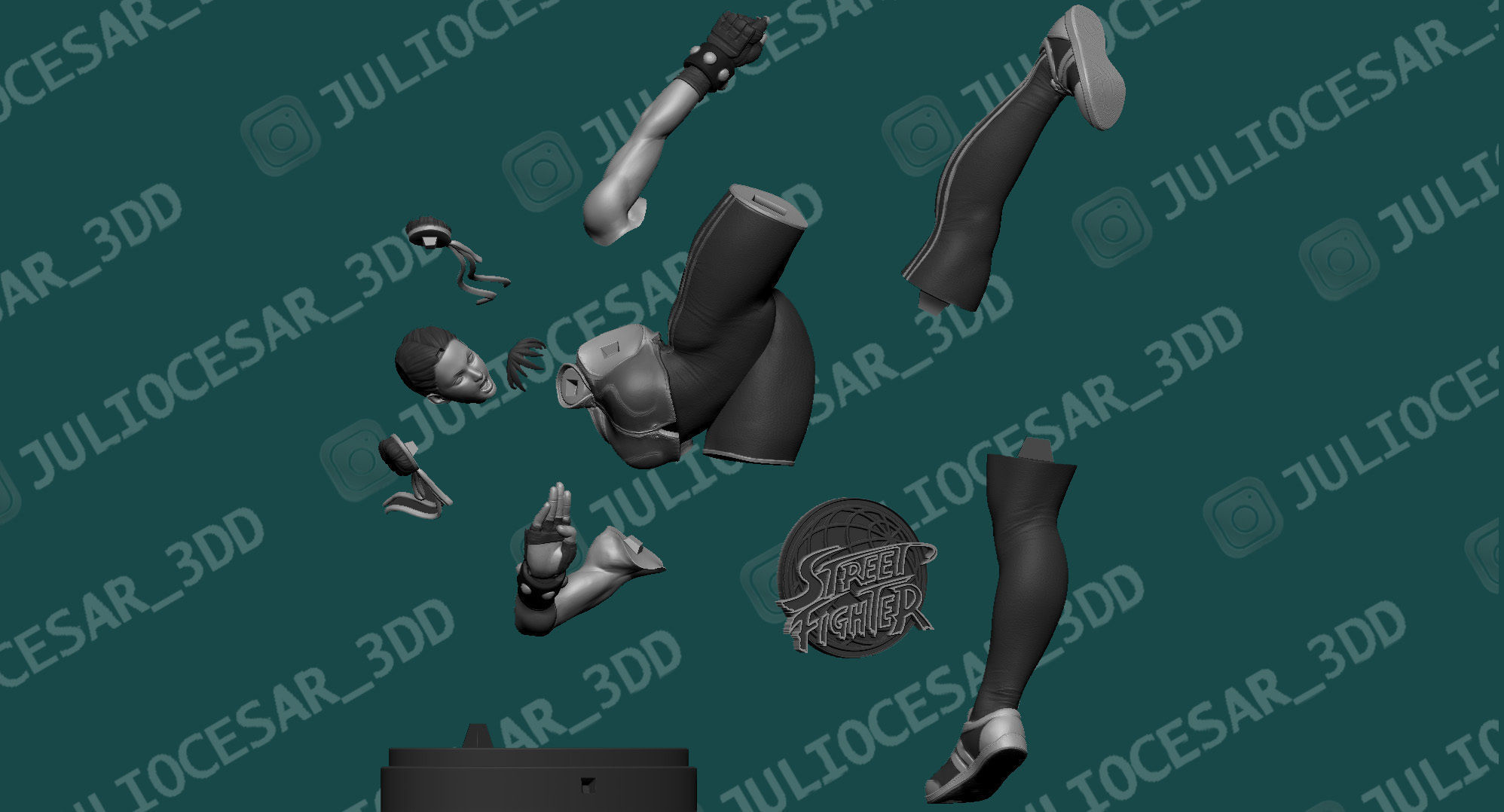 Street fighter - Chun Li 3D print model_9