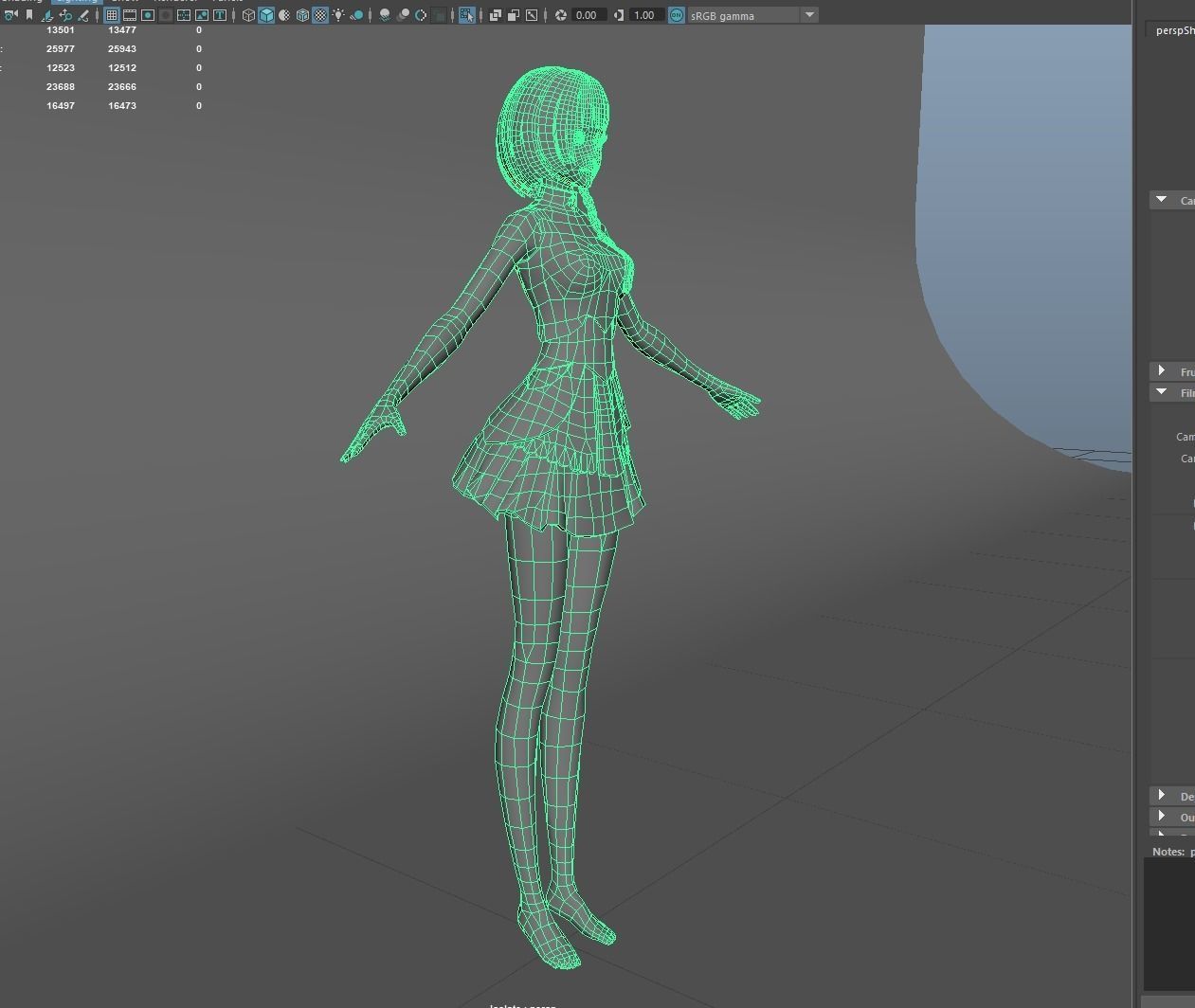 cartoon manga girl asian Japanese anime Loli sister characters  Low-poly 3D model_13