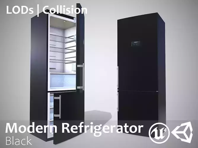Modern Refrigerator Black - Updated for 2021